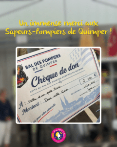 Bal des Pompiers de Quimper : 2 000 € pour notre association